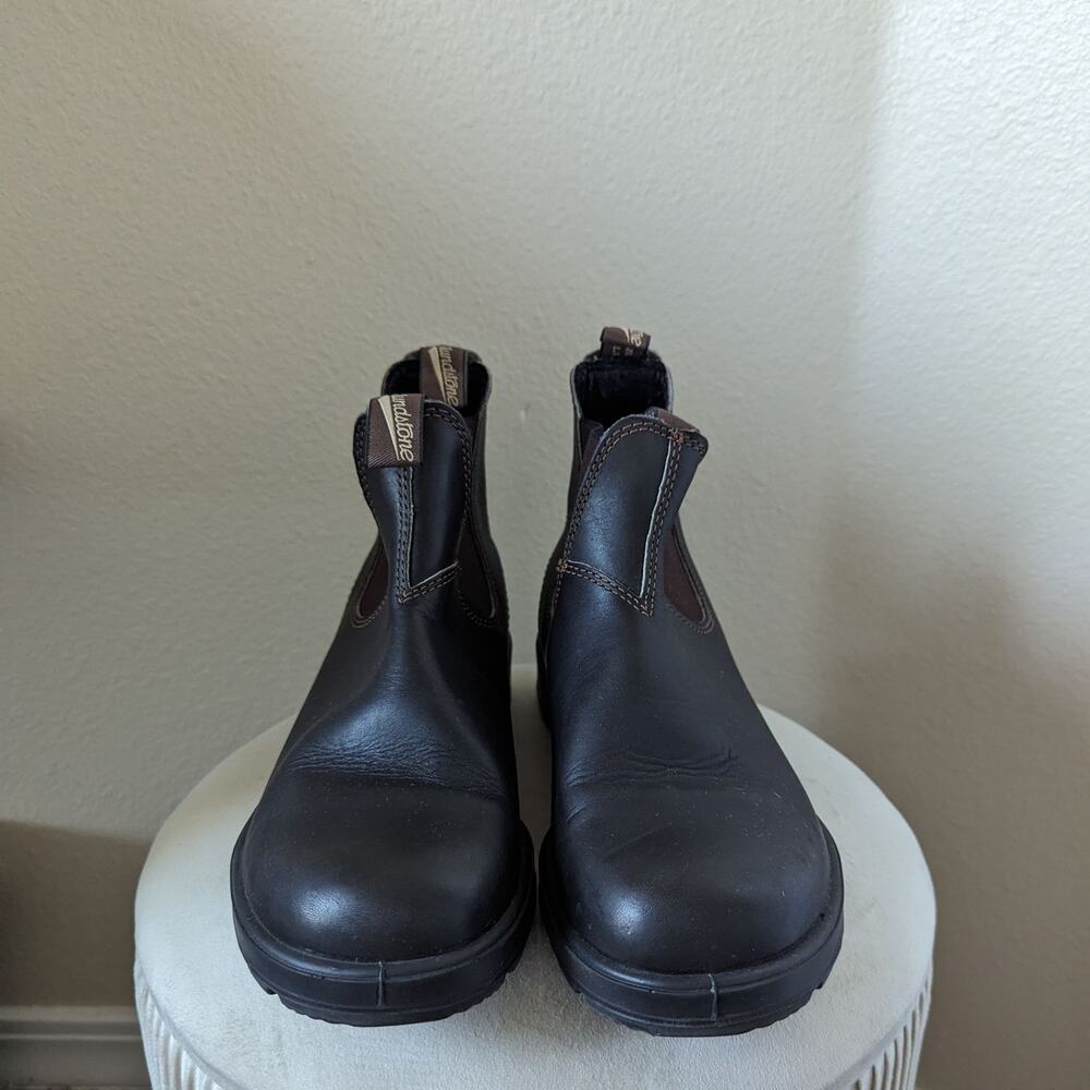 Blundstone Mens Leather Stout Brown Chelsea Boots size 10